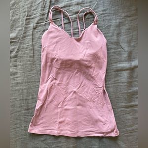 Lululemon top, padded removable bra, waist length, size 4